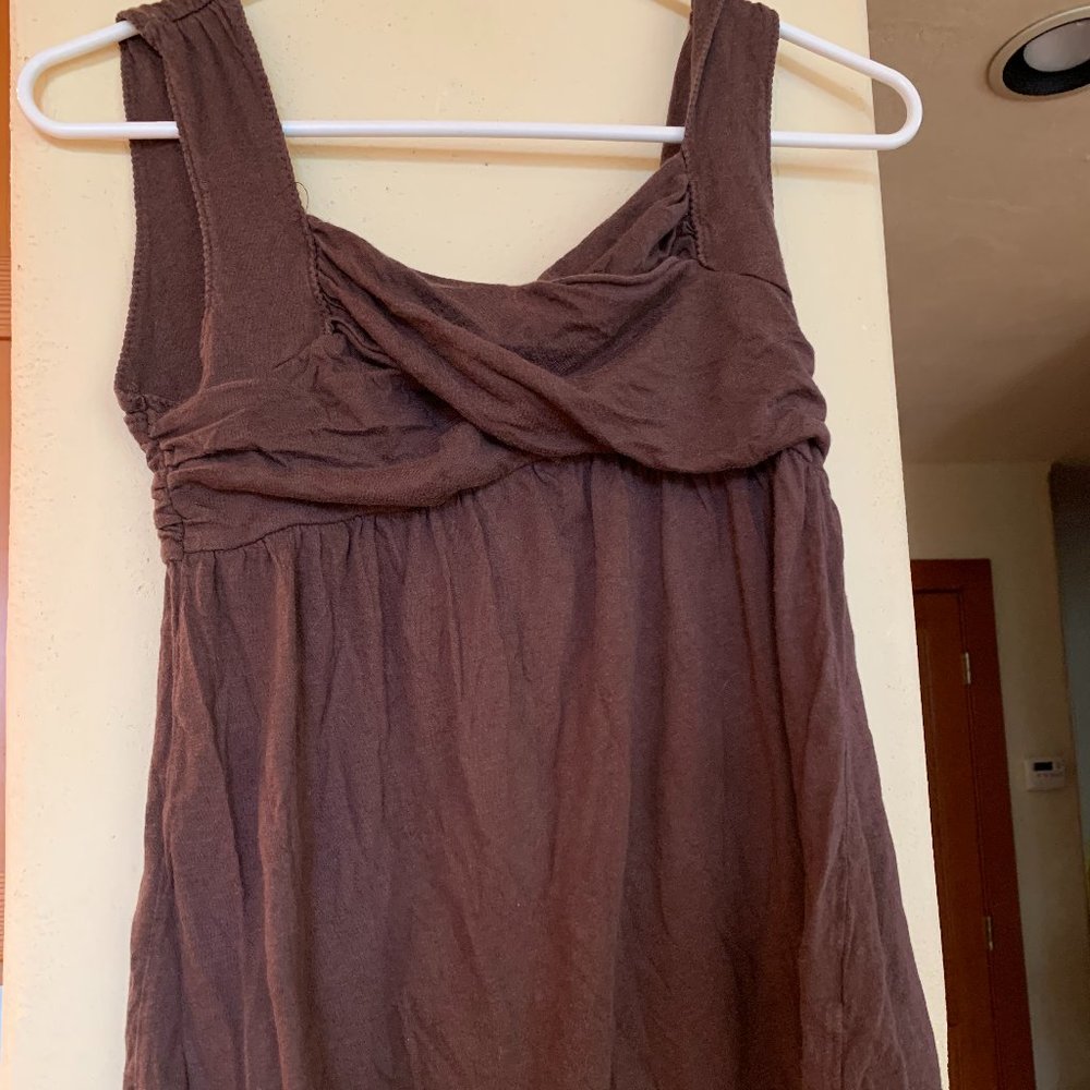Anthro Deletta Soft Brown Baby doll tank